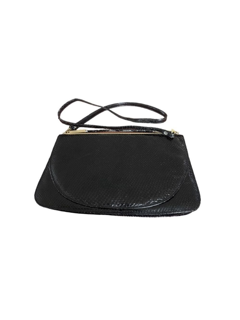 Women's Ramos Black Snake Print Clutch/Crossbody One Size